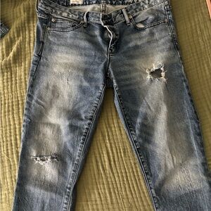 GAP Women's Skinny Jeans - Distressed Blue